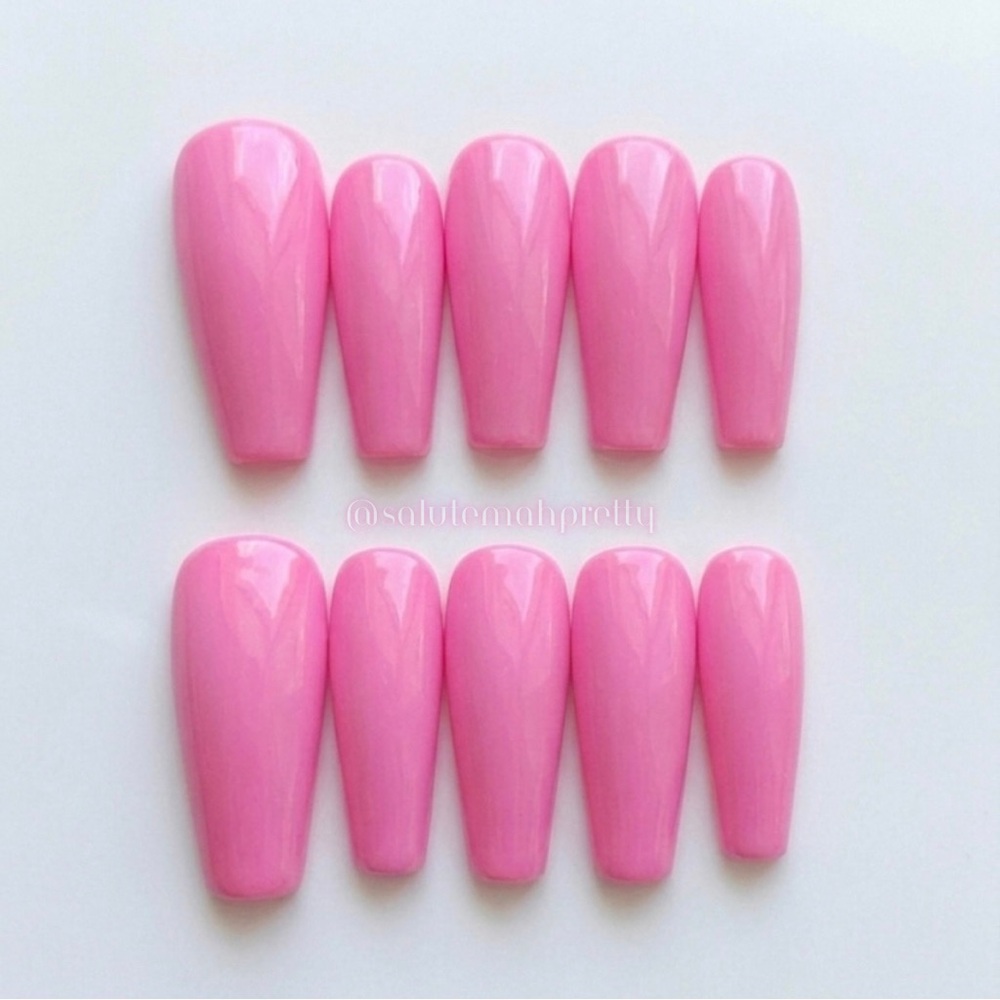 Pinky and the brain | pink | press on nails ( Handmade )